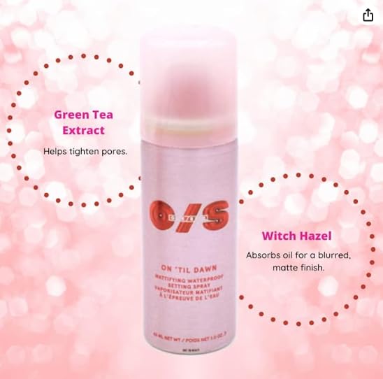 ONE/SIZE by Patrick Starrr On 'Til Dawn Mattifying Waterproof Setting Spray, 1 oz, with Green Tea Extract and Witch Hazel
