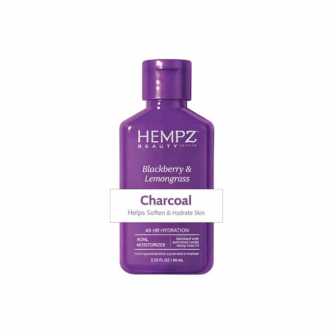 HEMPZ Body Lotion - Blackberry & Lemongrass Daily Moisturizing Cream, Shea Butter Hand and Body Moisturizer - Hemp Lotion - Skin Care Products, Hemp Seed Oil - Mini, 2.25 oz.