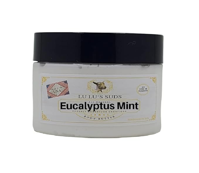 Lu Lu's Suds Hand Made All Natural Body Butter (4 oz, Eucalyptus Mint)