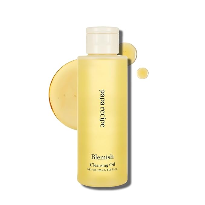 Papa Recipe Blemish Cleansing Oil 120ml – 71% Rice Bran Oil, Waterproof Makeup Remover & Blackhead Support, Hydrating Gentle Formula – Korean Facial Cleanser