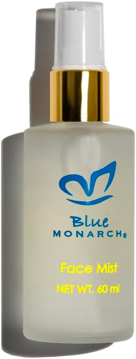 Blue Monarch Skincare Face Mist, Hydrates, Refine Pores, Removes Dark Spots and Skin Damage and Sets Makeup| Alcohol-Free, All-Natural Ingredients| Vegan| Cruelty-Free| Sustainably Made| 60ml (2oz)