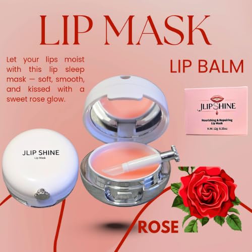 Nourishing & Repairing Overnight Lip Mask, Lip balm Vegan Deep Hydration with Mineral-Rich Formula, Waterproof.35oz (Rose, flavor)