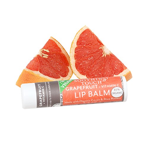 Soothing Touch Vegan Lip Balm - Variety Pack of 2 - Pomegranate and Grapefruit