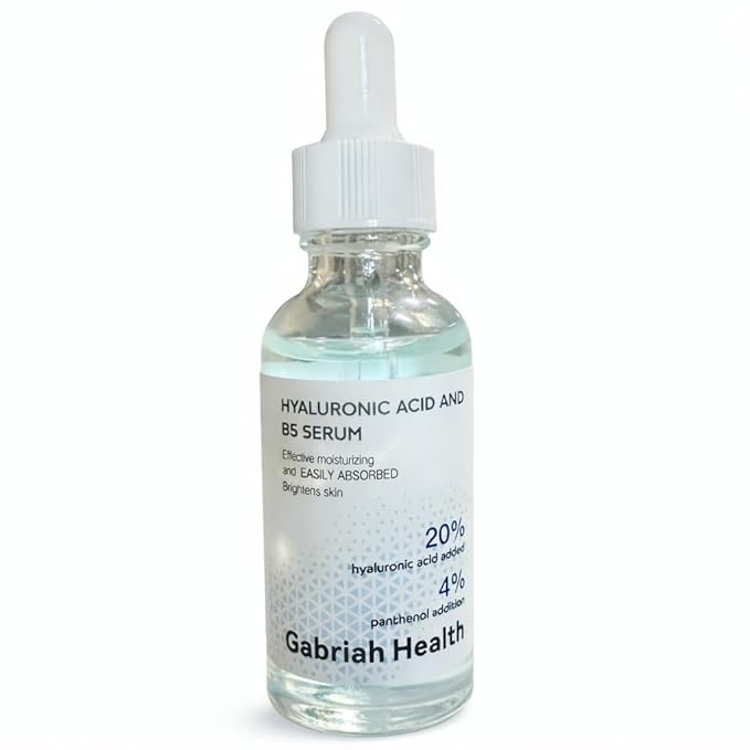 Hyaluronic Acid Serum 20% + B5 Serum for Face, Deep Hydration Skin Care, Plumping Moisturizer, Anti Aging, Lightweight, Fragrance Free, 1 fl oz