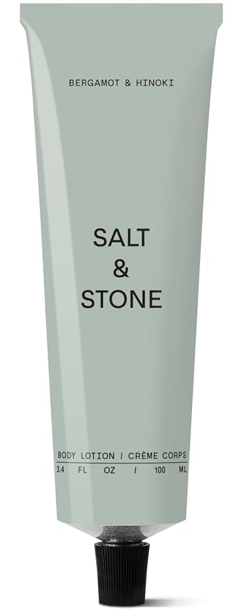 Salt & Stone Body Lotion for Women & Men | Bergamot & Hinoki | Hydrates, Nourishes & Softens Skin | Restores Dry Skin | Fast-Absorbing | Cruelty-Free & Vegan | 3.4 fl oz