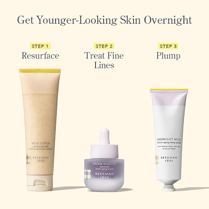 Beekman 1802 Dream Booster Bakuchiol Face Serum – Retinol Alternative for Sensitive Skin – Refines Texture, Smooths Fine Lines & Pores – Fragrance Free – Vegan – 0.5 fl oz