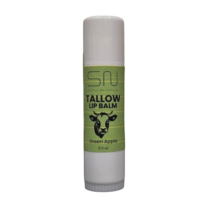 Seoul Naturals Green Apple Tallow Lip Balm, k beauty, 0.5 oz