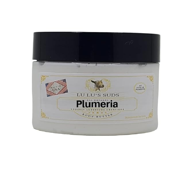 Lu Lu's Suds Hand Made All Natural Body Butter (4 oz, Plumeria)