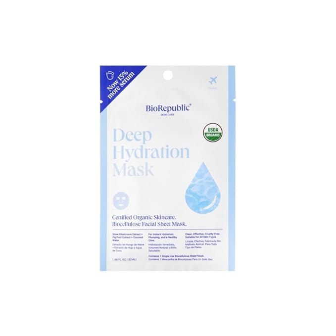 BioRepublic Deep Hydration Organic Facial Sheet Mask (6)
