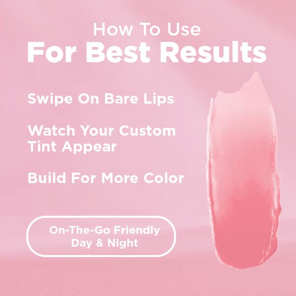Tinted Lip Balm pH Activated Colored LipBalm, Hydrate, Glossy, Lightweight, Moisturize & Tint with Shea Butter, tinted lip balm for women, Premium Quality, Made in the USA (Light Peach)
