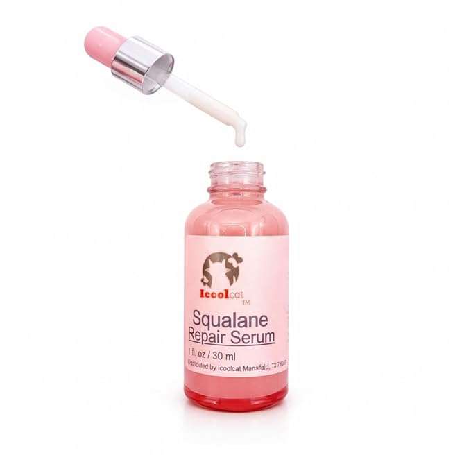 Pure Squalane Face Oil Serum - 100% Plant-Derived Facial Moisturizer for Dry Sensitive Skin - Barrier Repair & Deep Hydration - 1.01 Fl Oz