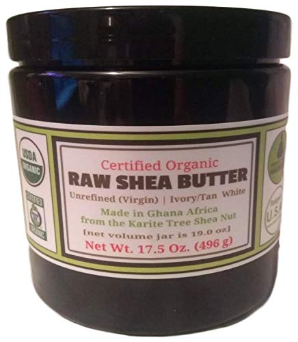 Certified ORGANIC RAW SHEA NUT BUTTER (African). HUGE 17.5 oz.Unrefined Natural Moisturizer.