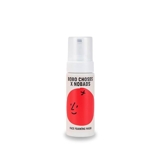 BOBO CHOSES x Foaming Face Wash – 94% Plant Based Gentle Cleanser for Sensitive Skin, Non Stinging to Eyes, Hydrating Daily Korean Skincare, Paraben Free Family Safe Clean Beauty