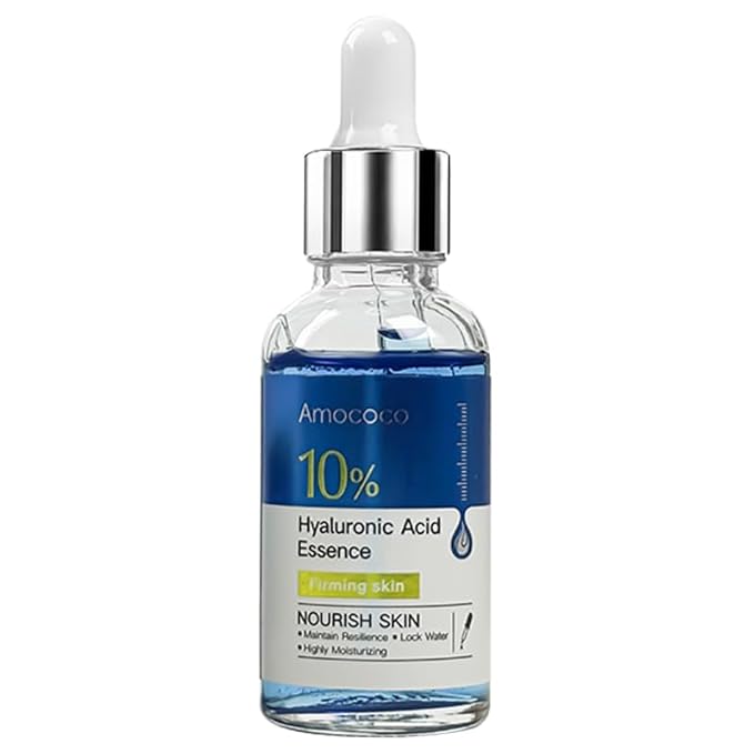 Hyaluronic Acid Serum for Face, Daily Hydrating Face Serum, Anti-Aging Essence with Glycerin, Fragrance Free, for Plumper, Smoother, 1.1 Fl Oz