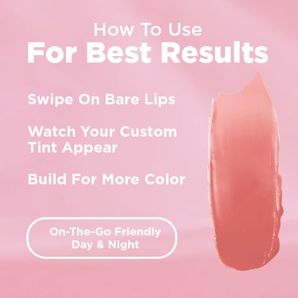 Tinted Lip Balm pH Activated Colored LipBalm, Hydrate, Glossy, Lightweight, Moisturize & Tint with Shea Butter, tinted lip balm for women, Premium Quality, Made in the USA (Mahogany)