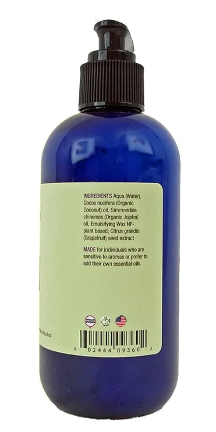 Wyndmere Unscented Lotion - All Natural Unscented Moisturizing Lotion for Sensitive Skin - Face & Body Lotion with Certified Organic Virgin Coconut Oil - 8oz