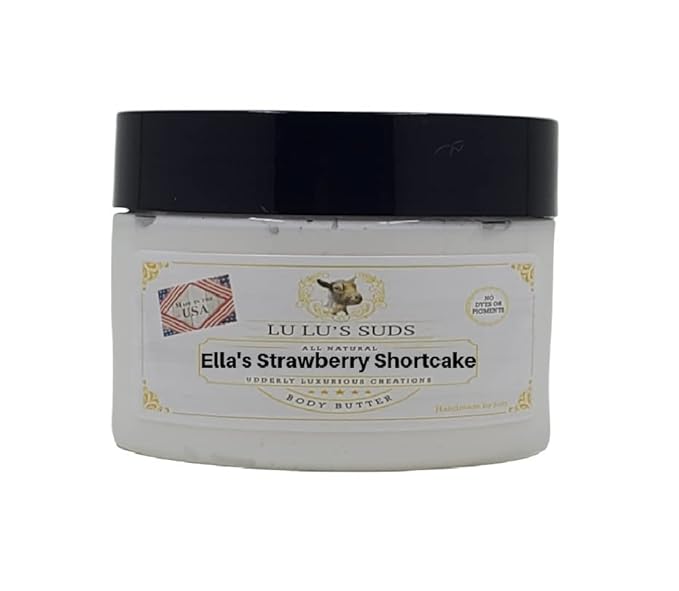 Lu Lu's Suds Hand Made All Natural Body Butter (4 oz, Ella's Strawberry Shortcake)