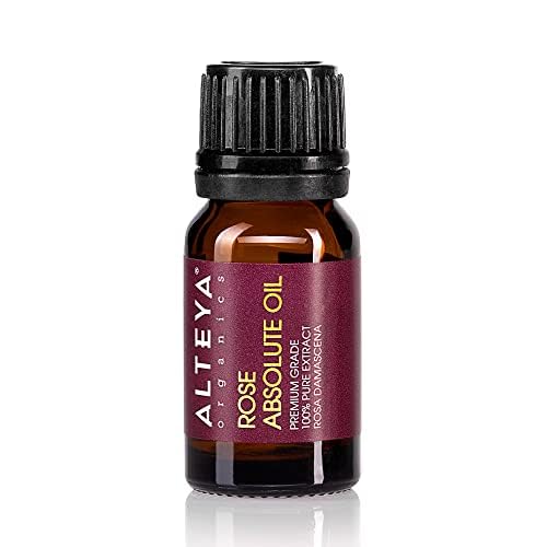 Alteya Organics Bulgarian Rose Absolute (100% Pure Rose Oil) - 10ml, from Rosa Damascena Bulgaria, Authentic, Certified