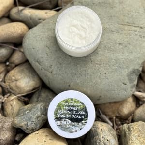 PJ’s Coconut & Almond Bliss Sugar Scrub – Moonlit Jasmine Elixer Scent, Gentle Exfoliating & Nourishing Body Polish, Cruelty-Free, Small Batch, 3.75 oz