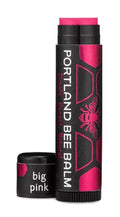 Portland Bee Balm All Natural Handmade Tinted Shimmer Beeswax Based Lip Balm, Big Pink 1 Count