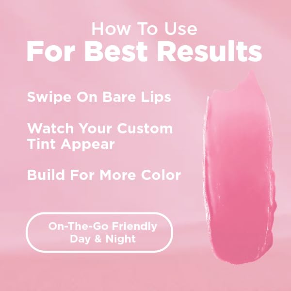 Tinted Lip Balm pH Activated Colored LipBalm, Hydrate, Glossy, Lightweight, Moisturize & Tint with Shea Butter, tinted lip balm for women, Premium Quality, Made in the USA (Raspberry)