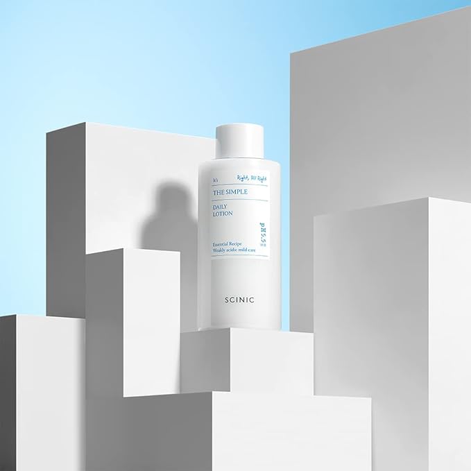 SCINIC The Simple Daily Face Lotion | Vegan, pH-Balanced Moisture Lotion with Madecassoside & Aloe Vera Leaf Juice | Korean Skin Care (8.79 fl.oz)