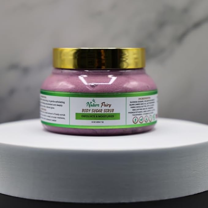Radiant Glow Sugar Scrub – Exfoliate, Hydrate & Renew with Organic Sugar & Plant Oils – 8oz