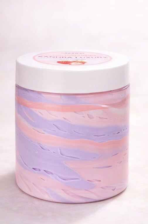 Strawberry Dream Whipped Body Butter Ultra Moisturizing Body Cream with Shea Butter, Mango Butter, Jojoba Oil & Vitamin E – Handmade Skin Care