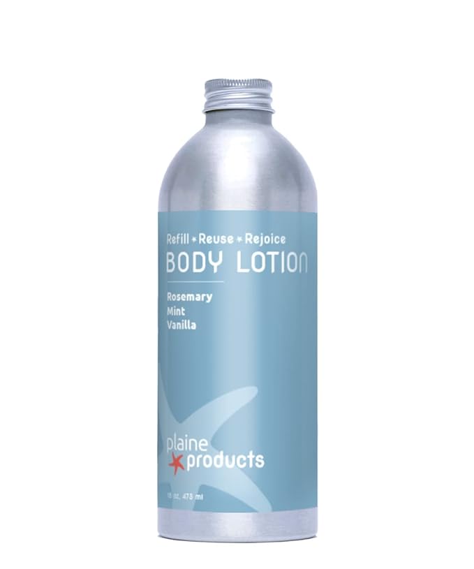 Eco-Friendly Body Lotion - Rosemary, Mint, Vanilla - Sensitive Skin, 16 oz (Refill Bottle)
