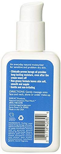 ShiKai Borage Therapy - Daily Facial Moisturizer, Plant-Based Moisturizer For Sensitive & Problematic Skin, Borage Oil Repairs & Rebuilds Skin (Fragrance-Free, 3 Ounces)