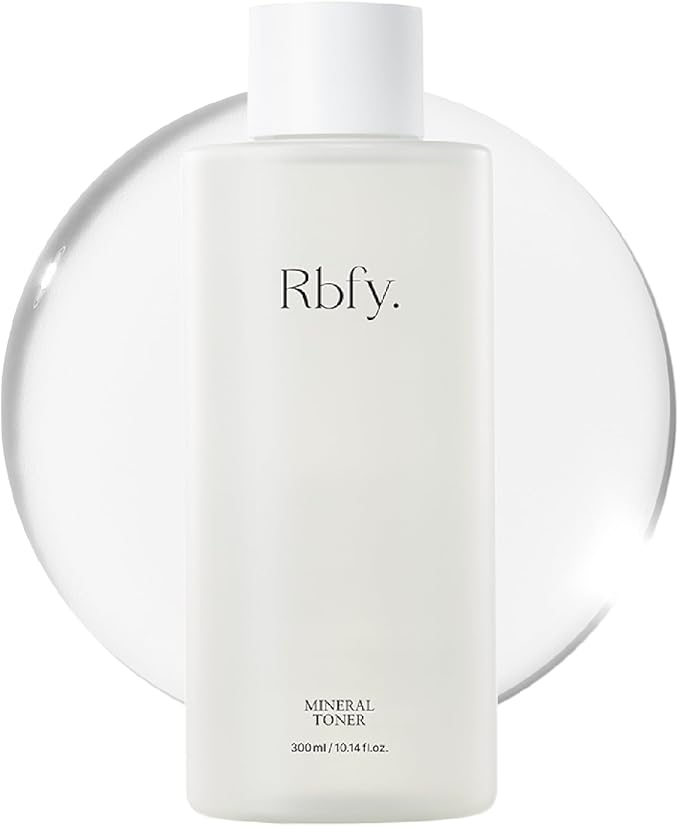 Rbfy Mineral Toner - Low-Irritant Face Toner Essence for Hydration, Soothing & Refined Skin with 50,000ppm Nutrient-Rich Mineral Water, Hyaluronic Acid | Vegan Korean Skincare (10.14 fl oz)