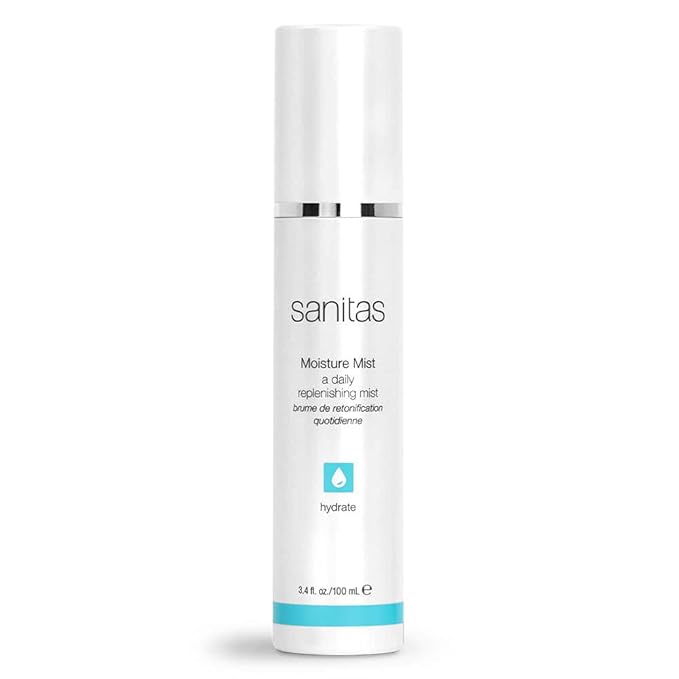 Sanitas Skincare Moisture Mist, Moisture Infusing Spray, Hyaluronic Acid, Beta Glucan, Hydrating Mist, 3.4 Ounces