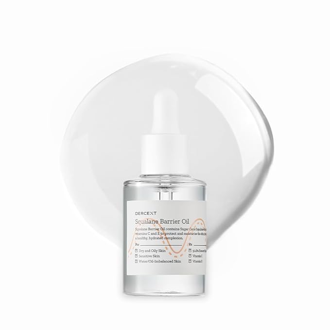 Squalane Barrier Oil, 1.01oz, 30ml, 92.8% sugarcane-derived squalane, Squalane oil for face, Korean Skin Care 1 Pack