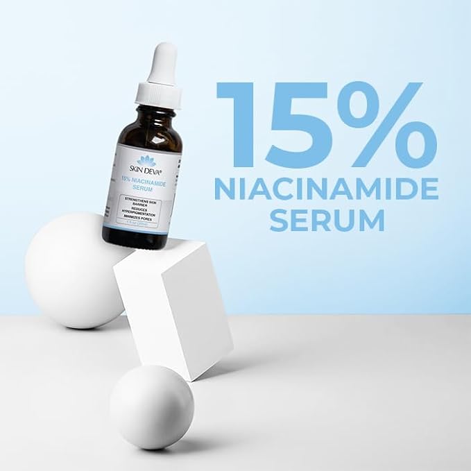 Skin Deva 15% Niacinamide Serum with Vitamin B3 – Pore Appearance & Oil Balance Facial Serum, Lightweight Formula for Smooth, Even-Looking Skin - 1 Fl Oz