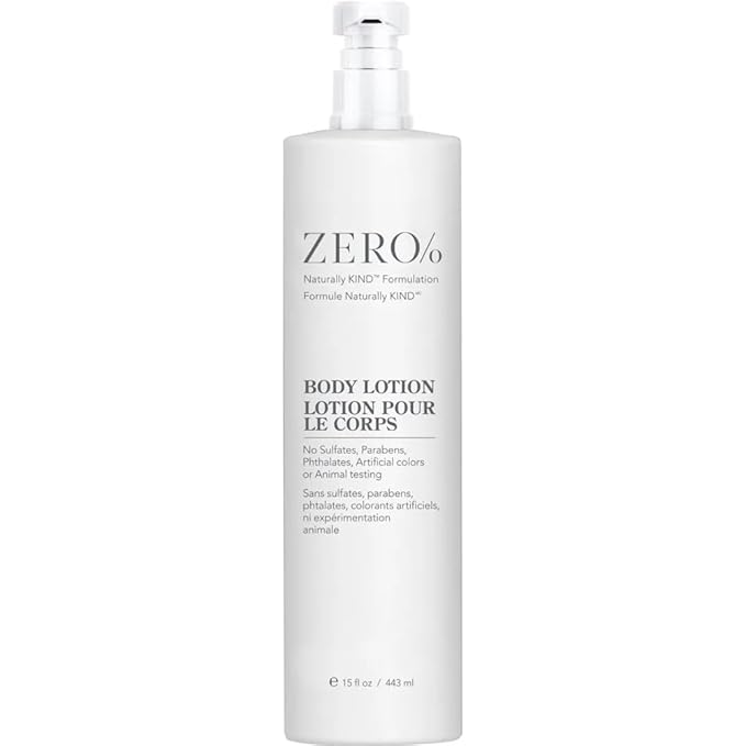ZERO% by Gilchrist & Soames Body Lotion, Naturally KIND Formulation, Sulfate Free, Paraben Free, No Phthalates, No Artificial Colors, Hotel Collection, 15 fl oz