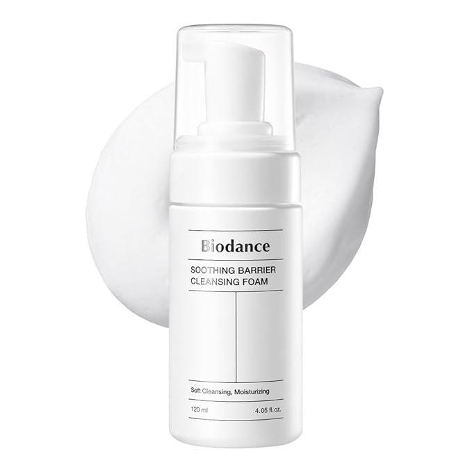 BIODANCE Soothing Barrier Cleansing Foam, Micro Bubble Foam, Gentle & Mild Facial Cleanser, Korean Skin Care | 4.06 fl.oz, 120ml