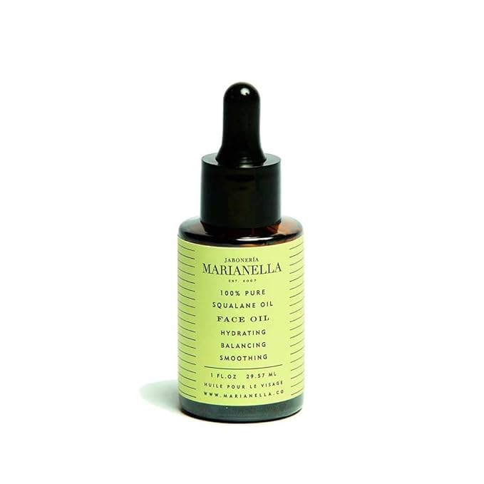 Jaboneria Marianella 100% Pure Squalane Face Oil — Deep Hydration & Anti-Aging — Lightweight Vegan Facial Oil — Balances Oil Production — All Skin Types