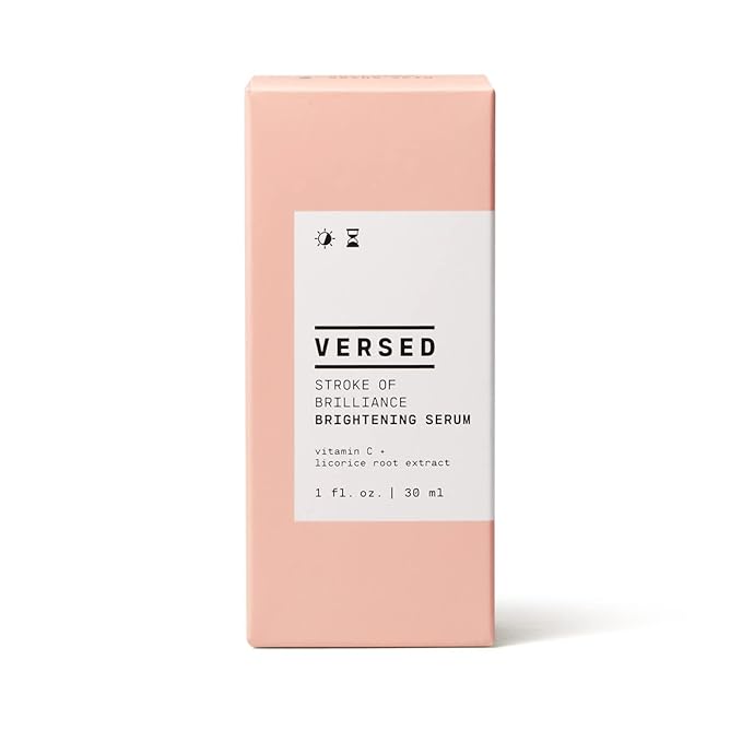 Versed Stroke of Brilliance Brightening Serum - Discoloration Correcting Serum with Vitamin C + Licorice Root to Even Skin Tone - Firming, Hydrating, and Strengthening Skin Care - Vegan (1 fl oz)