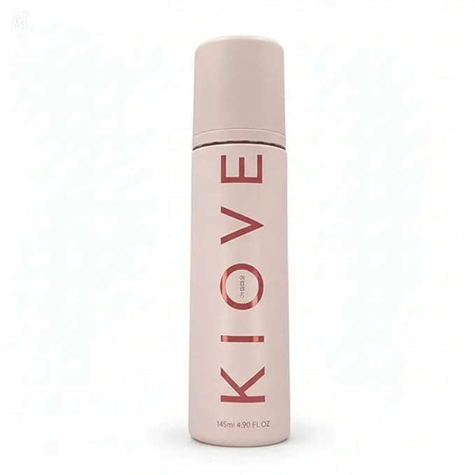 KIOVE- Gentle Foaming Facial Cleanser with Coconut Oil, Rose Water & Chlorella – Hydrating, Non-Comedogenic, Self-Foaming Pump, for Sensitive Skin, K-Beauty