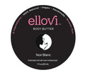 Ellovi All-Natural Unisex Body Butter - Noir Blanc - Pure Enough to Eat - Made With Just 6 Vegan Ingredients - 100% Plant-Based Hydrating Moisturizer For Naturally Healthy Skin (1 fl. oz/33ml)