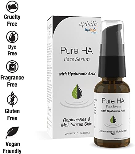 Pure Hyaluronic Acid Serum for Face - Hyalogic Natural HA Face Serum, Non-Greasy, Fragrance-Free Formula - Hyaluronic Acid Serum— Soften & Hydrate Skin | 1 Fl. oz.