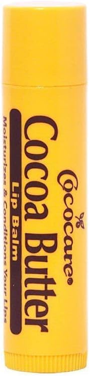 Cococare Cocoa Butter Lip Balm - The Little Yellow Stick - Conditions & Protects Lips with Hydrating Formula - Light Scent of Cocoa Butter - 0.15oz (10 Sticks)
