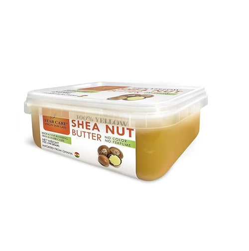 100% Pure Yellow Shea Nut Butter 7oz Unrefined & Raw Natural Moisturizer for Skin Hair & Lips, African Shea Butter Rich in Vitamins & Antioxidants No Added Color or Fragrance