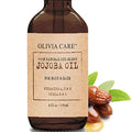 Olivia Care Jojoba Oil 100% Natural Vegan, Pure & Cold Pressed - For Face, Body & Hair. Infused With ANTIOXIDANTS, VITAMIN A, D, E & OMEGA 6, 9. Moisturizing & Hydrating. All Skin Types – 4 OZ