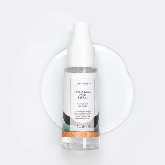 Sparoom Hyaluronic Acid Serum 1 oz, Anti-Aging Facial Serum, Hydrating, 100% Pure Hydrating Hyaluronic Acid, Paraben Free, Oil Free, Non-Comedogenic