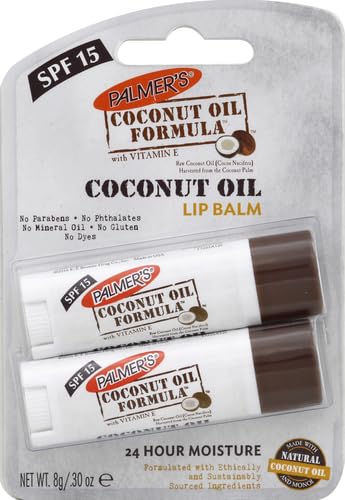 Palmer's Coconut Oil Formula Lip Balm Duo,All-Day Moisturization,Hydrates Dry,Cracked Lips,2 Count (Pack of 12)
