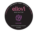 Ellovi All-Natural Body Butter - Lavender - Pure Enough to Eat - Made With Just 6 Vegan Ingredients - Ultra-Rich 100% Plant-Based Hydrating Moisturizer For Naturally Healthy Skin (1 fl. oz/33ml)
