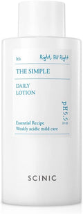SCINIC The Simple Daily Face Lotion | Vegan, pH-Balanced Moisture Lotion with Madecassoside & Aloe Vera Leaf Juice | Korean Skin Care (8.79 fl.oz)
