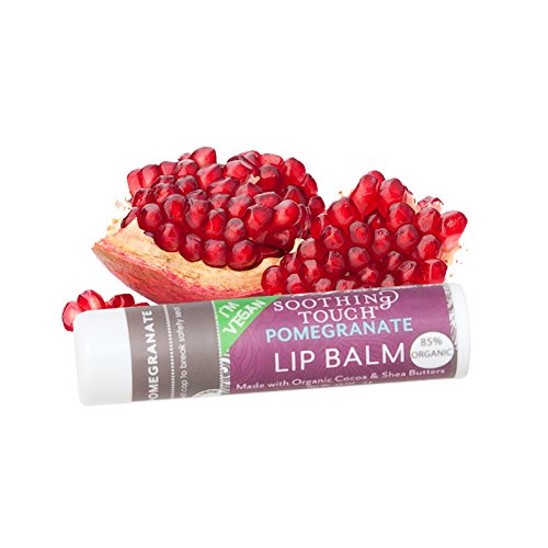 Soothing Touch Vegan Lip Balm - Variety Pack of 2 - Pomegranate and Grapefruit