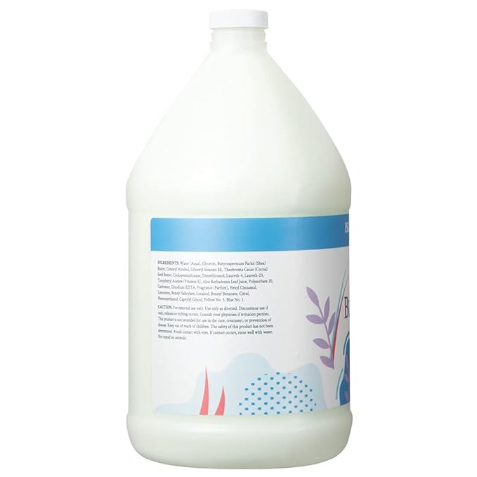 Ginger Lily Farms Botanicals Soothing Butter Lotion for Dry Skin, Island Tranquility, 100% Vegan & Cruelty-Free, Green Tea Lemongrass Scent, 1 Gallon (Pack of 4)